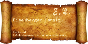Eisenberger Margit névjegykártya